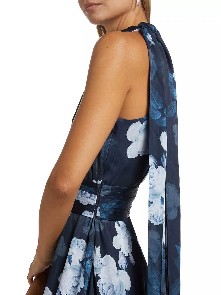 Sachin & Babi Kayla Floral Halter Maxi Cocktail Dress 6