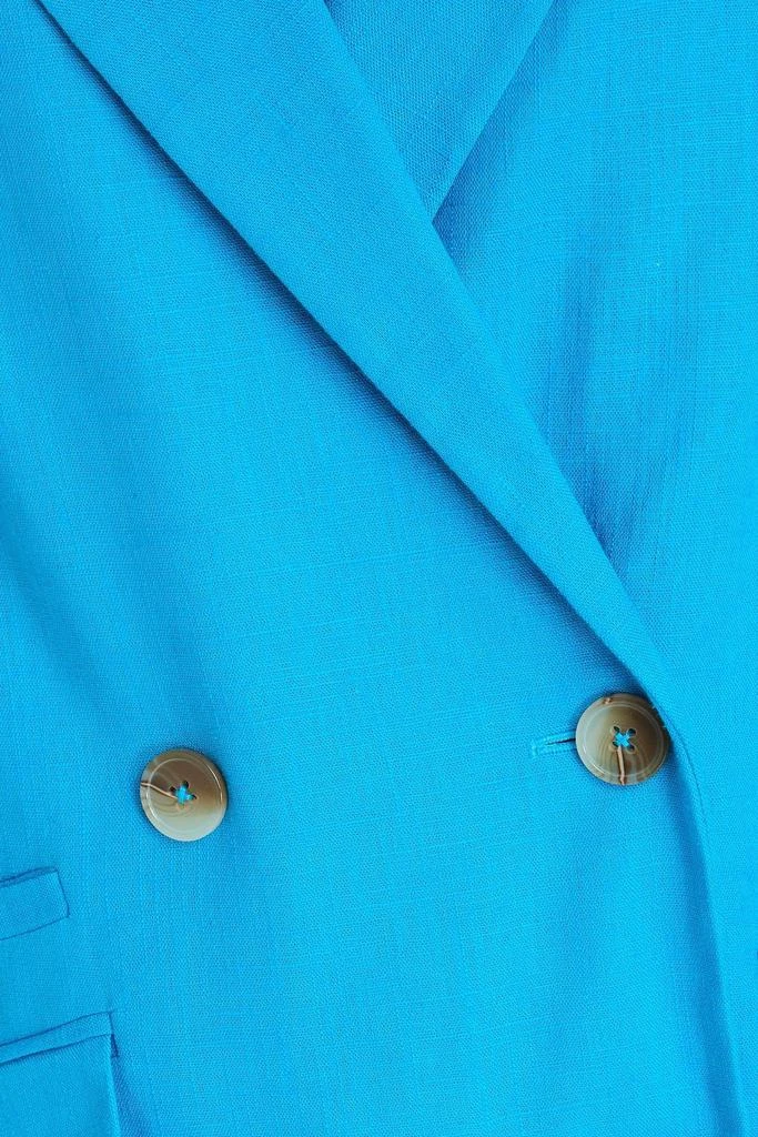 Diane von Furstenberg Madison double-breasted slub woven blazer 4