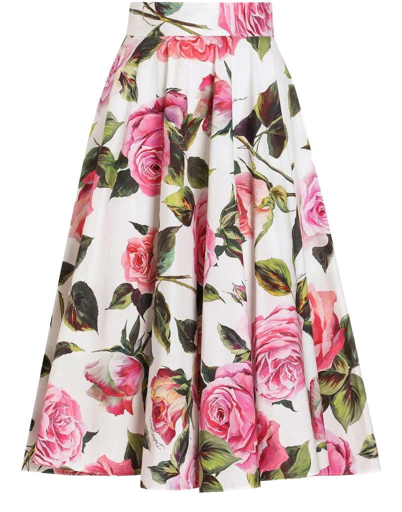 Dolce & Gabbana Rose-print cotton circle skirt 2