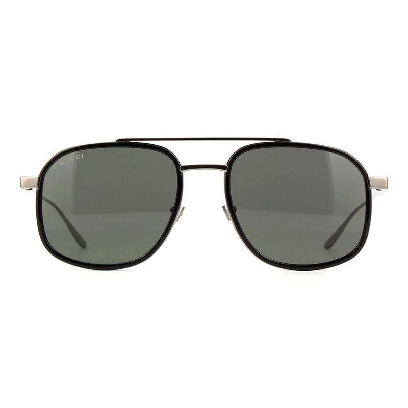 Gucci Gucci Aviator Full Rim, with a Ruthenium Black frame and Grey lens.