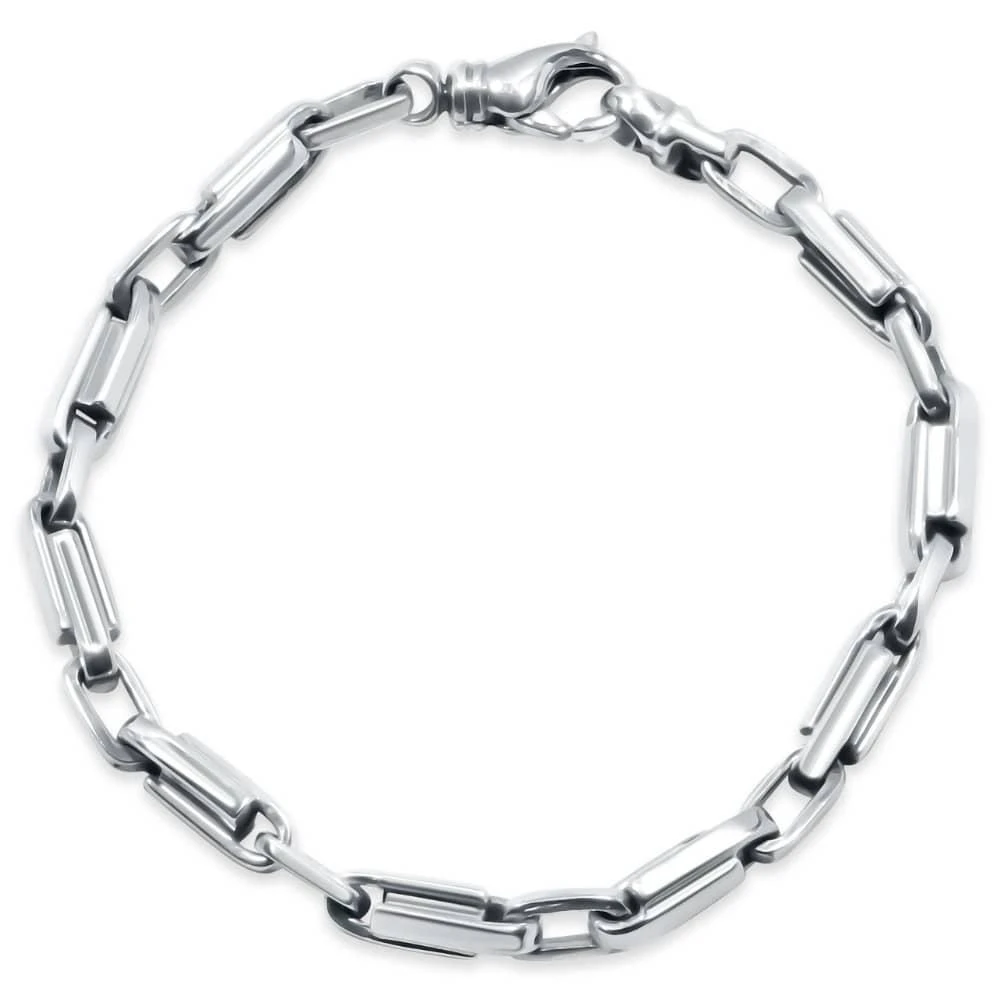 Pompeii3 Men
s 14k Gold (23gram) or Platinum (37gram) 5mm Link Bracelet 8.5"