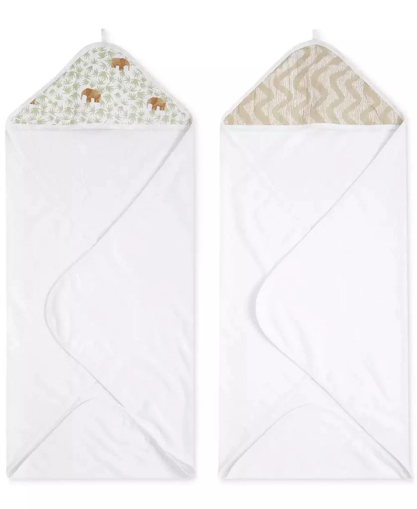 aden + anais Baby Boys or Baby Girls Hooded Bath Towels, Pack of 2 1