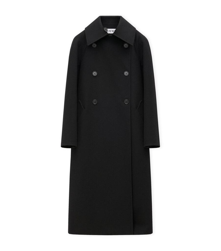 Loewe Wool-Cashmere Double-Breasted Coat - Coats - BeyondStyle