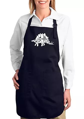 LA Pop Art Pop Art Full Length Word Art Apron   Stegosaurus