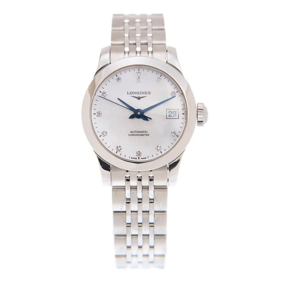 Longines Record Automatic Diamond Ladies Watch L23204876 2