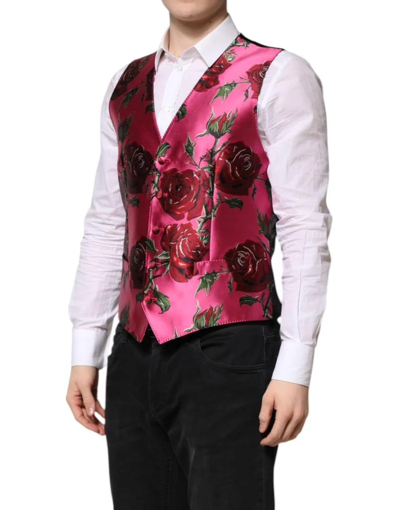 Dolce 
Gabbana Floral Satin Formal Men Waistcoat Men
s Vest 2