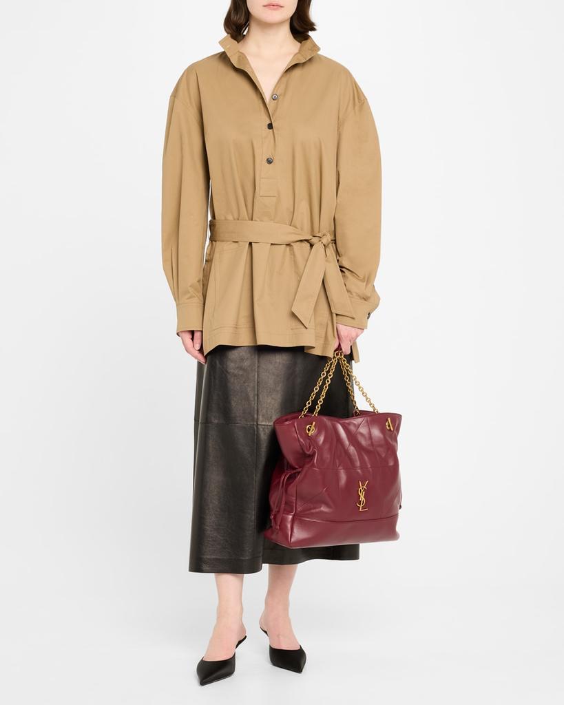 トートバッグ SAINT LAURENT BROWN LEATHER SHOPPING BAG JAMIE Jamie 4.3 Medium suede tote bag in brown - Saint Laurent
