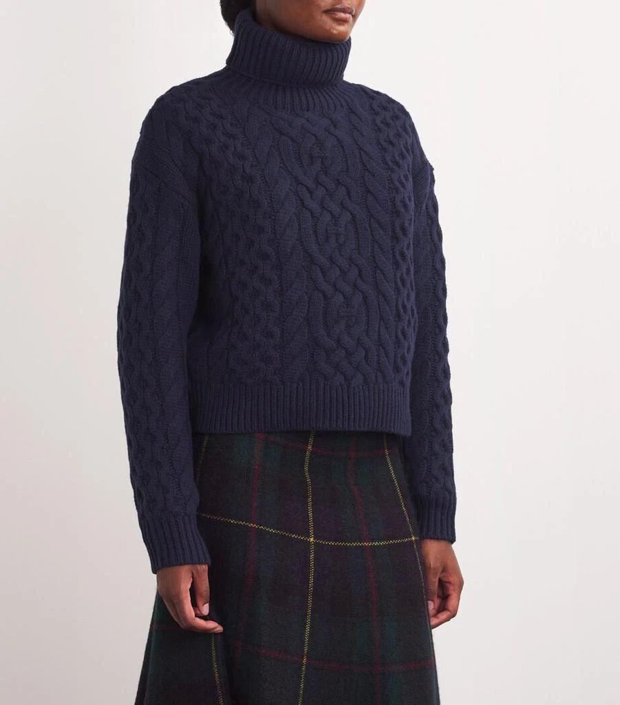 Ralph Lauren Wool-Alpaca Aran-Knit Sweater 3