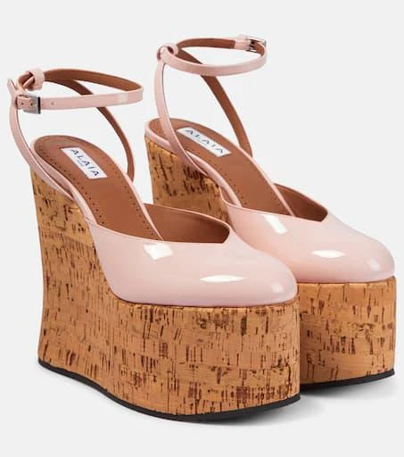 Alaïa Riviera patent leather wedges 1