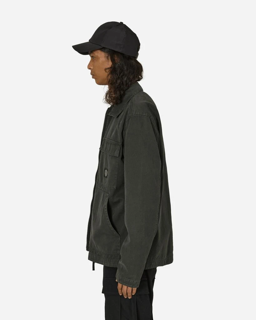 Stone Island Panama Cotton 'OLD' Effect Overshirt Lead Grey 2