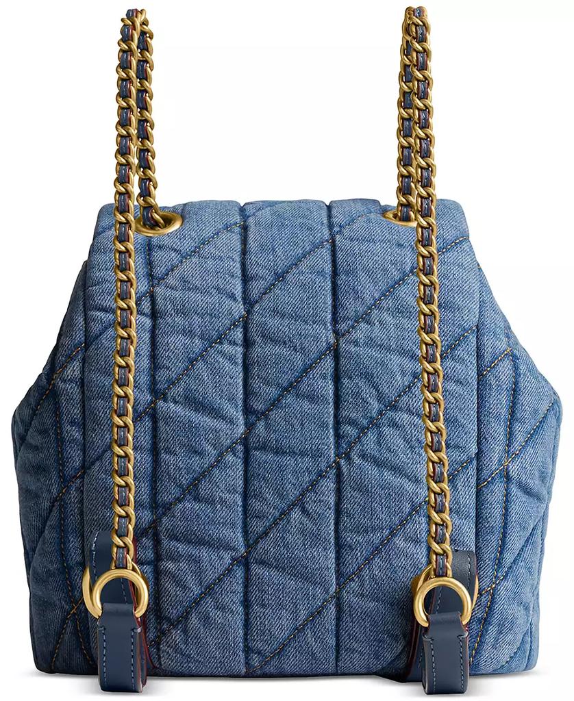 Coach Quilted Tabby Small Denim Backpack