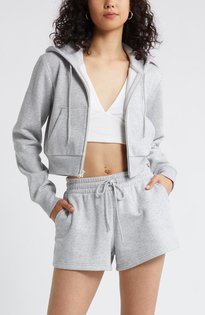 BP. Crop Zip Fleece Hoodie