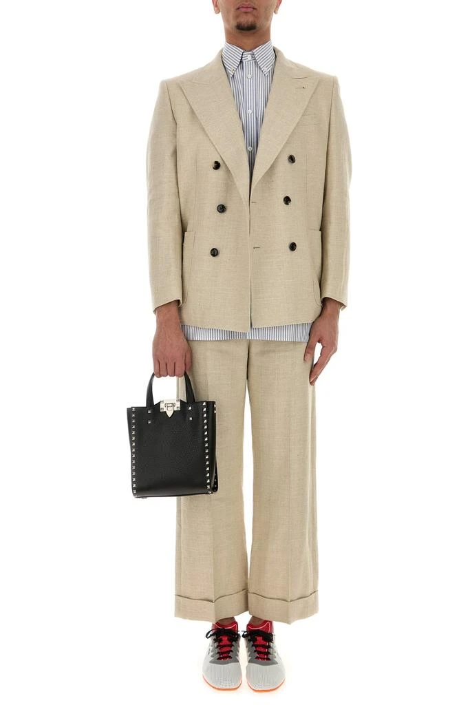 Valentino Beige linen blend pant 6