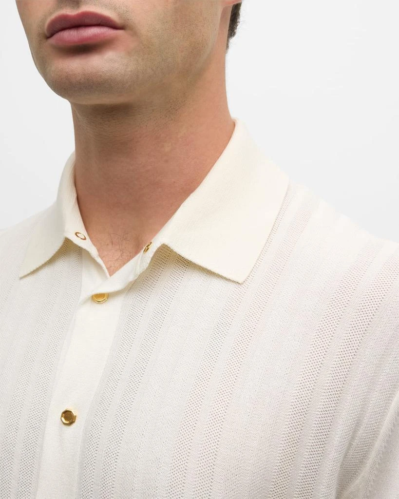 Stefano Ricci Men's Knit Button-Down Shirt 7