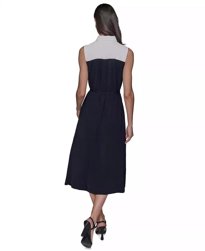 Karl Lagerfeld Paris Women's Aero Wash Colorblocked Shirtdress 3