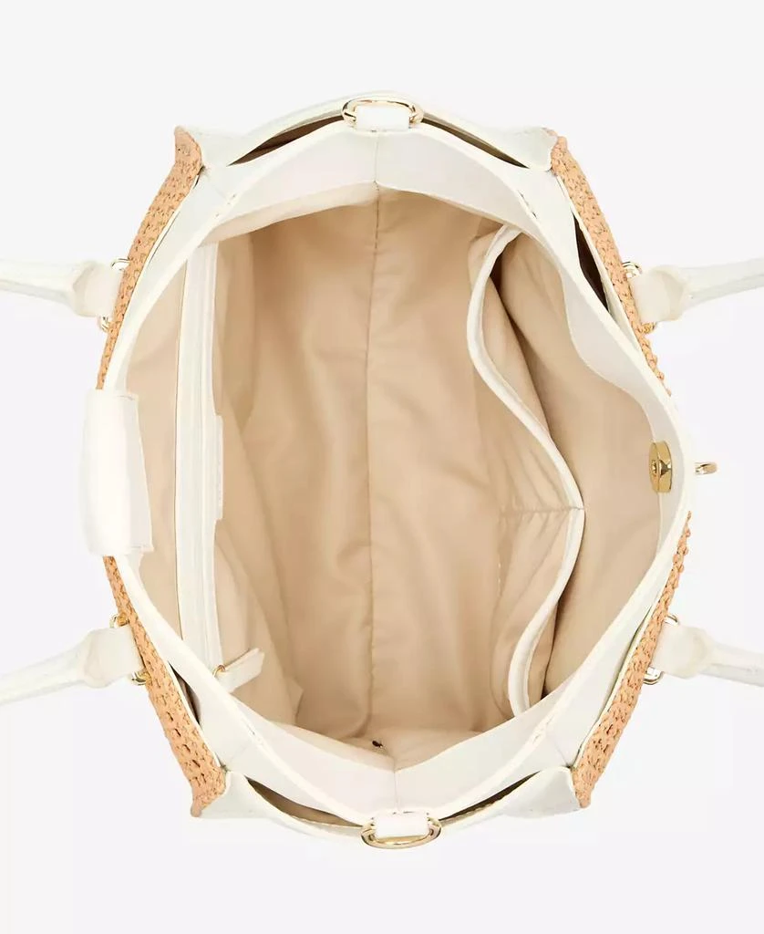 INC International Caitii Medium Straw Satchel, Exclusively at Macy's 5