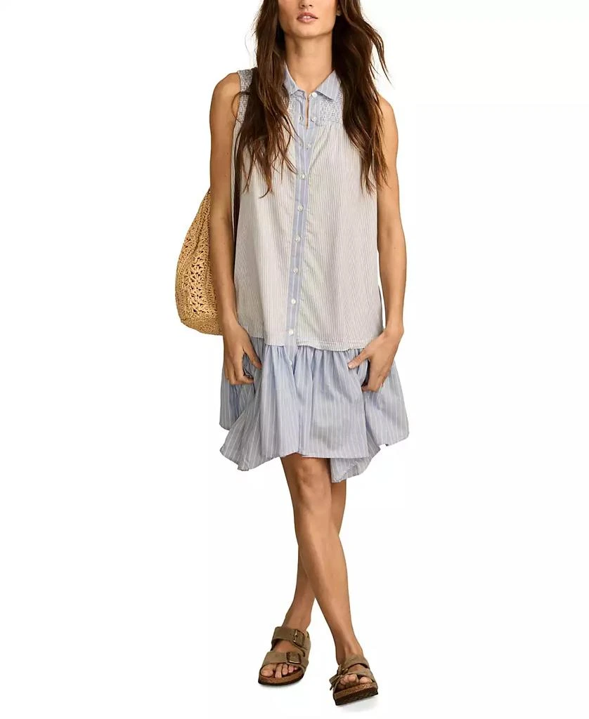 Lucky Brand Women's Breezy Cotton Sleeveless Shirt Dress 1