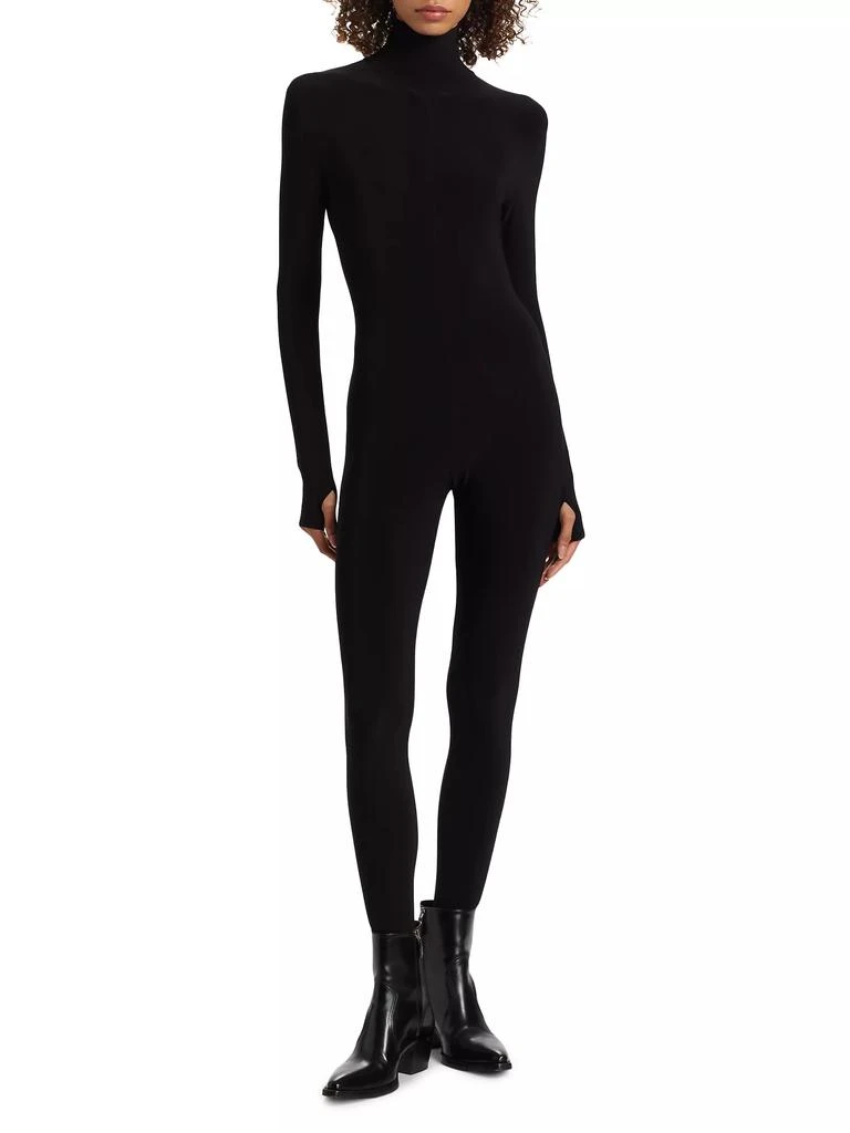 Norma Kamali Turtleneck Long-Sleeve Catsuit 3