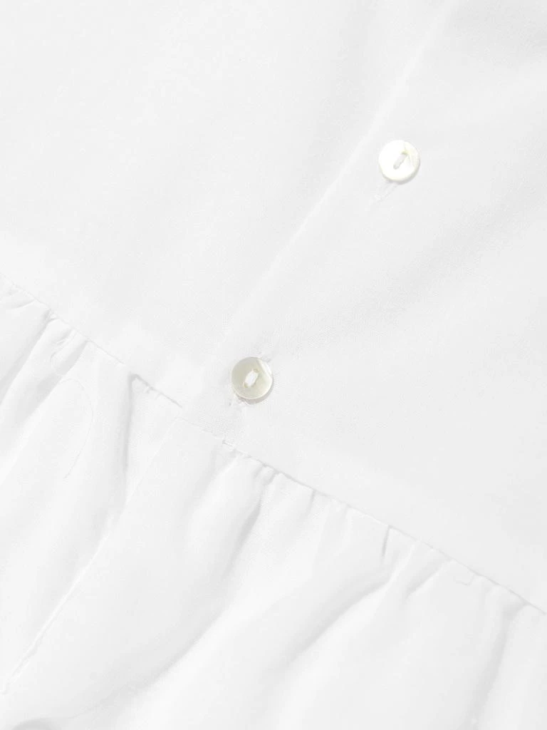 Sarah Louise Baby Boys Smocked Romper in White 4