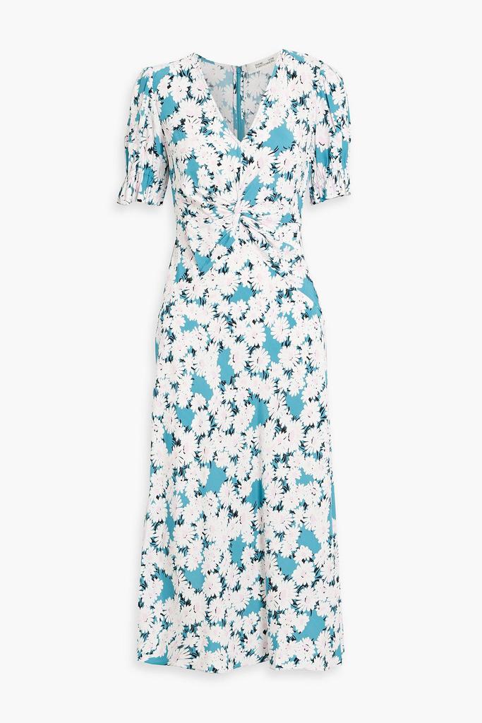 Diane von Furstenberg Anaba twisted floral-print crepe de chine midi dress