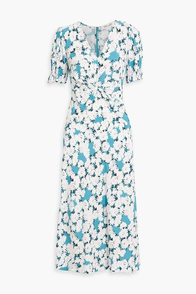 Diane von Furstenberg Anaba twisted floral-print crepe de chine midi dress