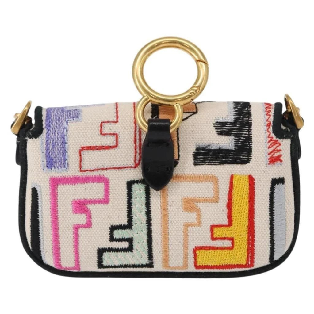 Fendi Chain Baguette Charm Bag Zucca Canvas Canvas Clutche 
Pouche Bag (Pre-Owned) 2
