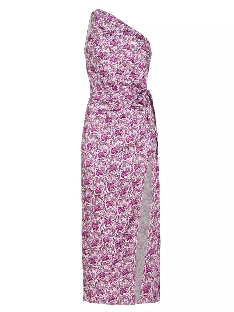 Cami NYC Nanu Paisley One-Shoulder Midi-Dress