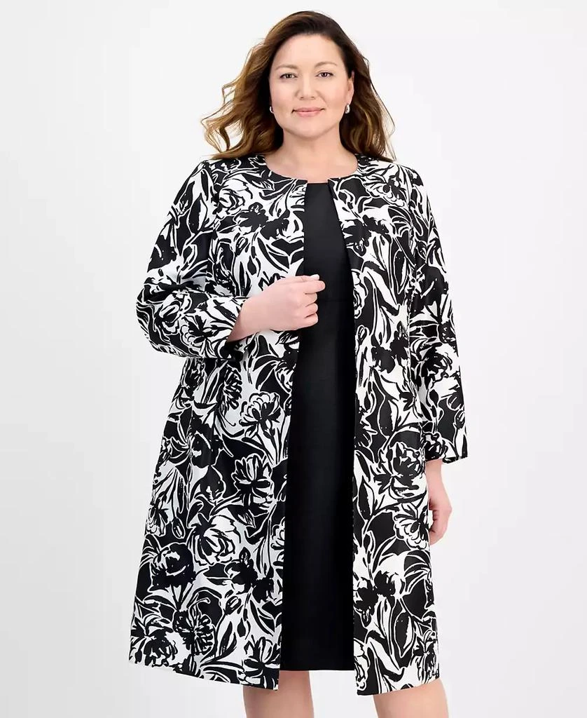 Le Suit Plus Size Floral-Print Jewel-Neck Jacket Topper
Plus Size Empire Seamed Dress Set 2