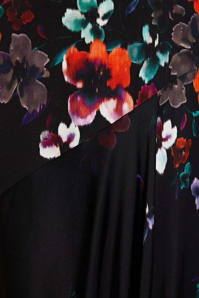 NICHOLAS Asymmetric floral-print sateen dress 4