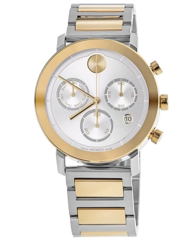 Movado Movado Bold Evolution Quartz Chronograph Silver Dial Ion-Plated Steel Men's Watch 3600888 1