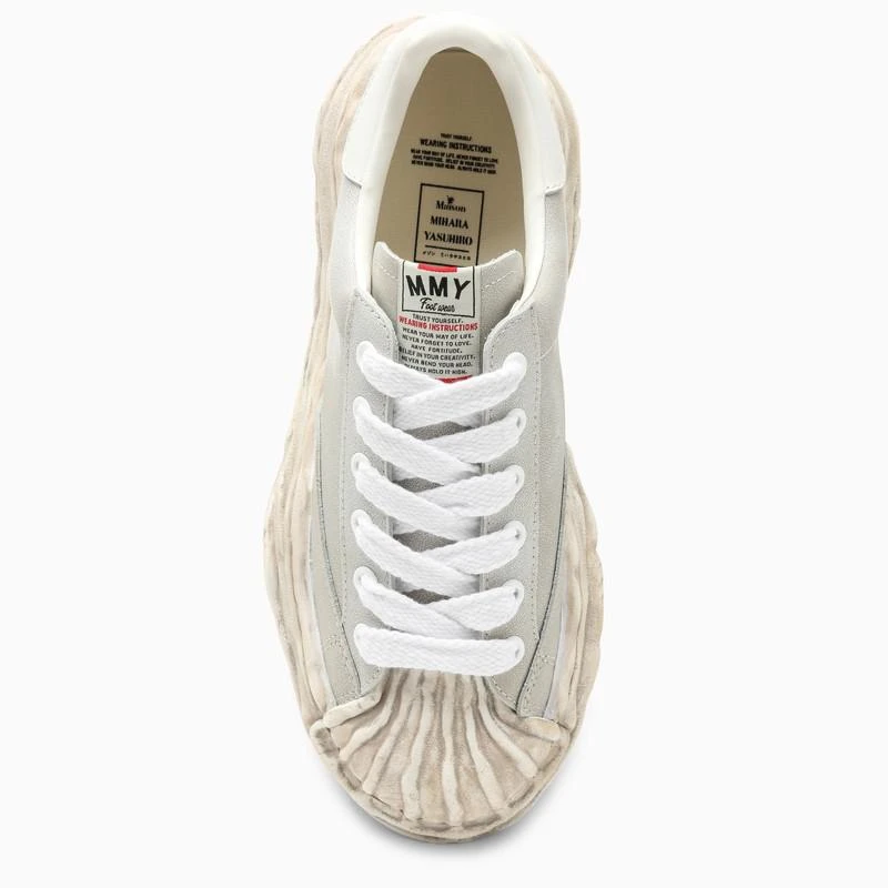 Maison MIHARA YASUHIRO Blakey light grey leather low trainer 3