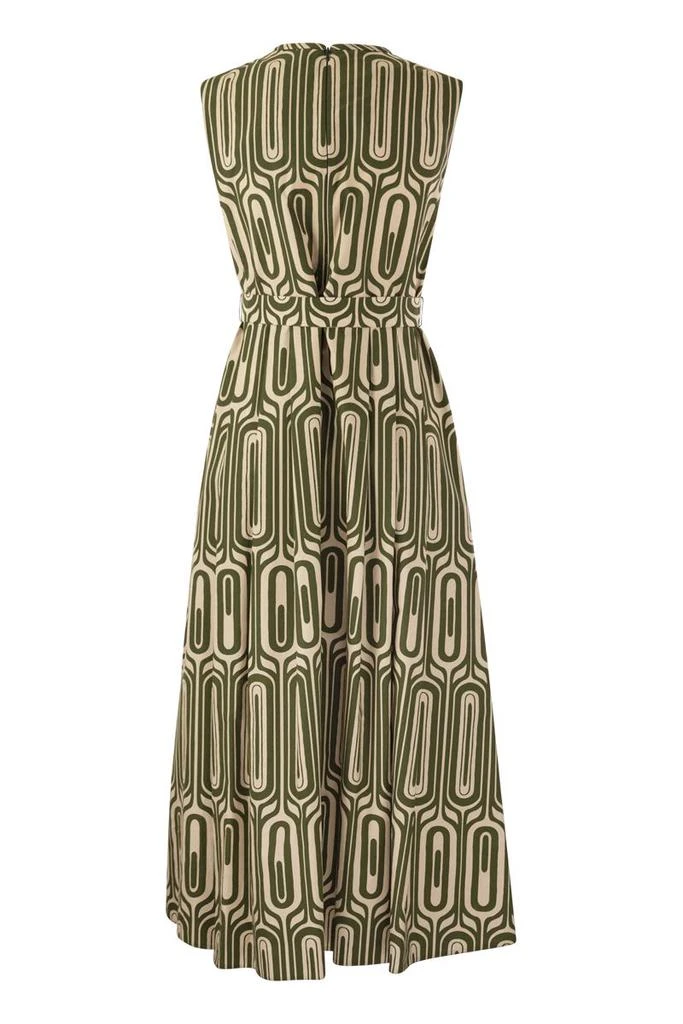 S MAX MARA ANDREIS - PRINTED COTTON DRESS WITH BELT 2