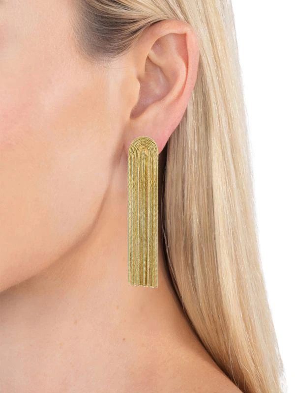 Eye Candy LA Luxe Felecity 14K Goldplated Fringe Earrings 2