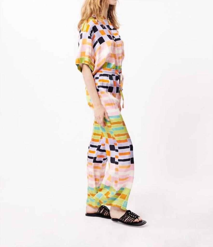 FRNCH Julietta Woven Pants In Hot Palette 2