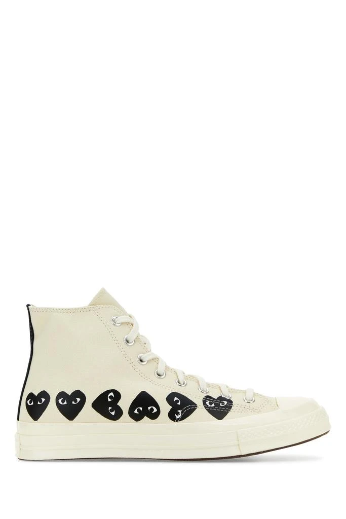 Comme des Garcons Ivory canvas Comme Des Garçons X Converse sneakers