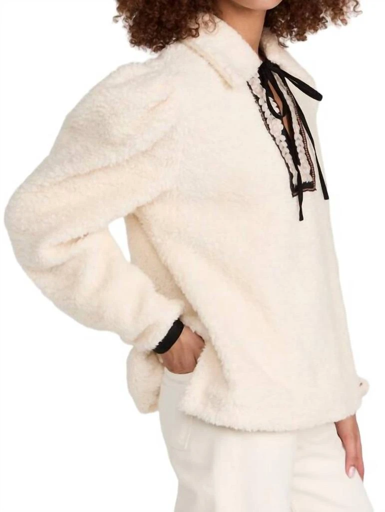 Alix of Bohemia Loretta Teddy Fleece Tunic In Cream Teddy 3