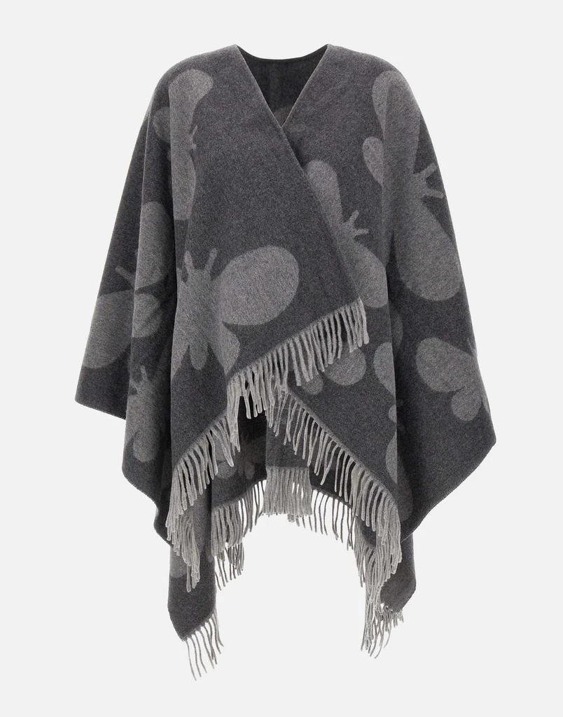 Weekend Max Mara "Pace"  jacquard wool poncho 1