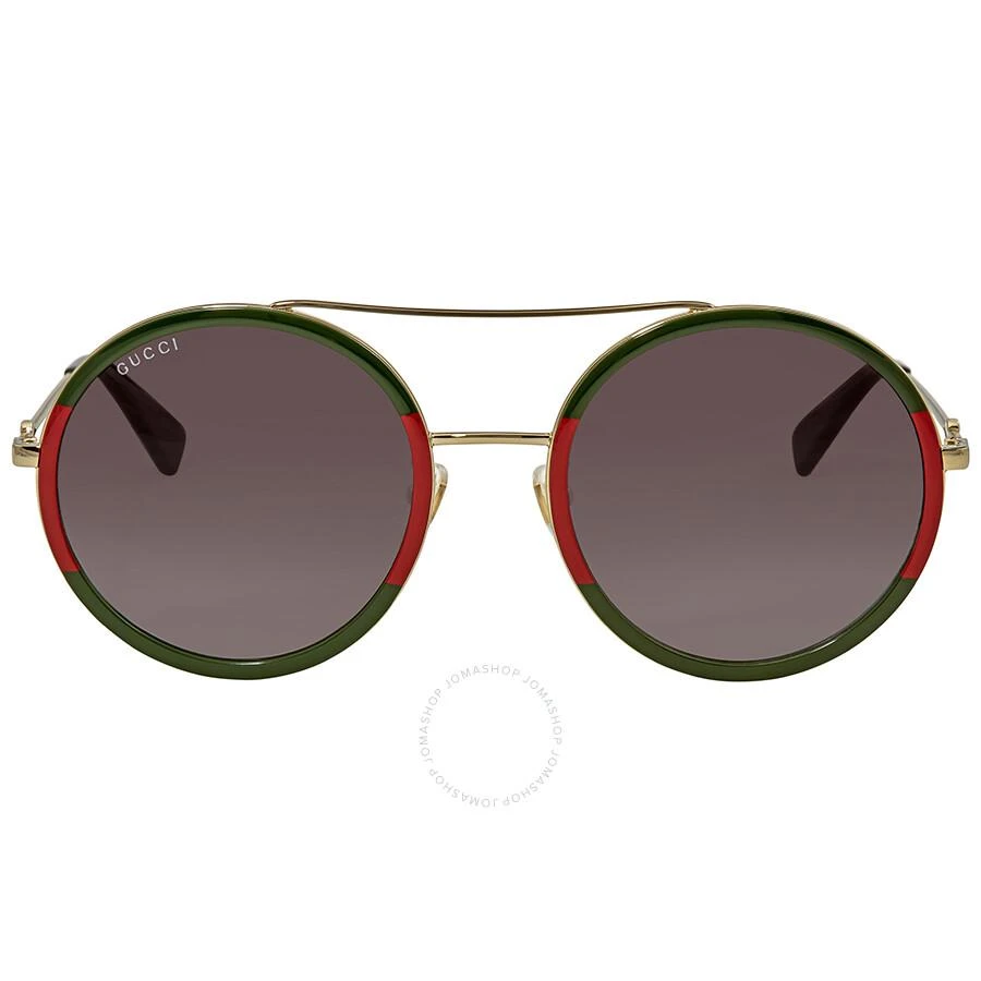 Gucci Green Gradient Round Ladies Sunglasses GG0061S 003 56 2