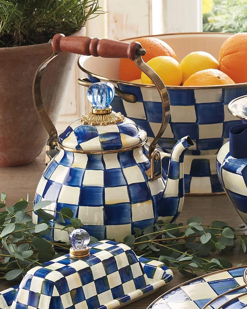 MacKenzie-Childs Royal Check 3-Quart Tea Kettle 2