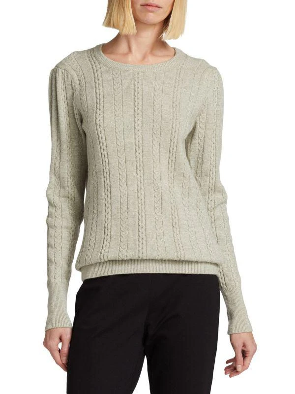 Saks Fifth Avenue COLLECTION Sparkle Cable-Knit Sweater 1