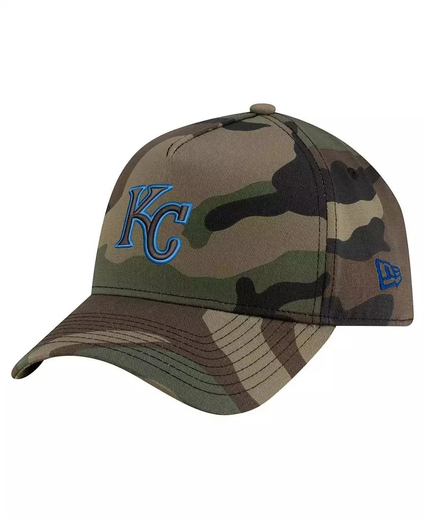 New Era Men's Camo Kansas City Royals Woodland Team Pop 9Forty A-Frame Adjustable Hat 1
