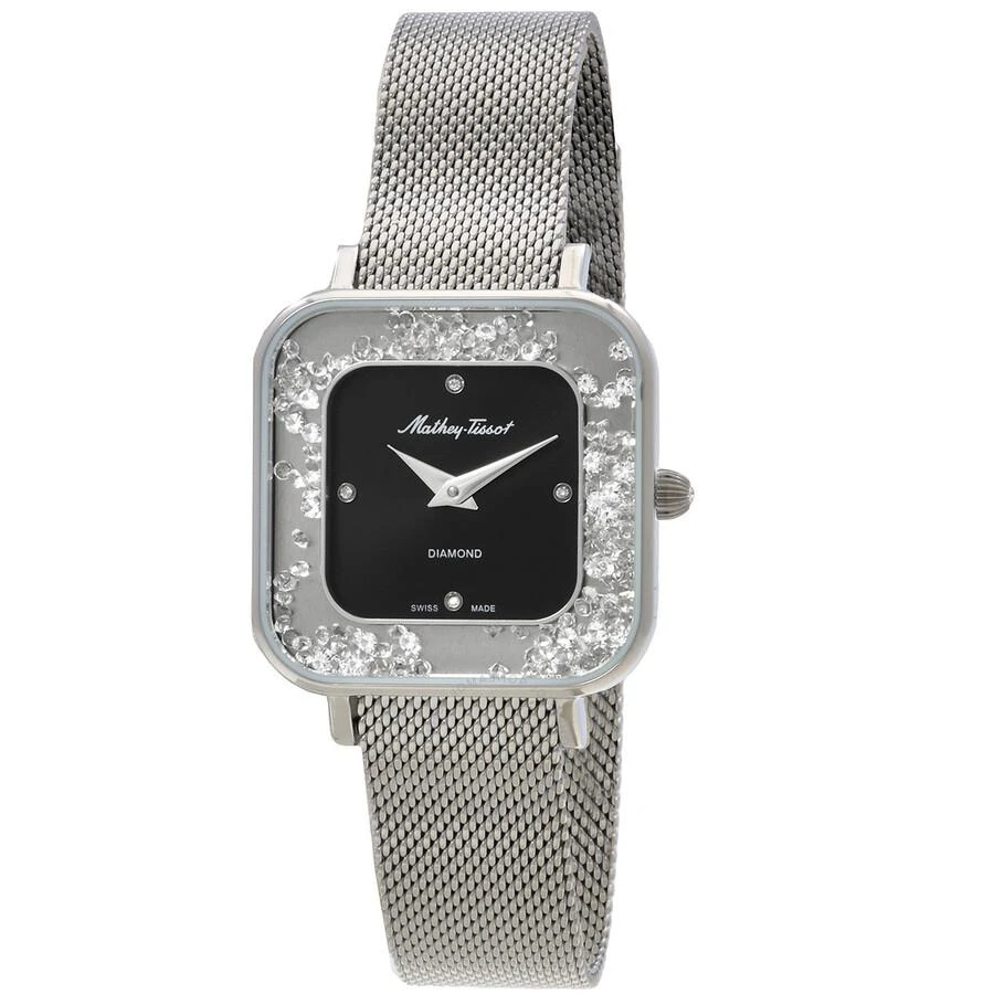 Mathey-Tissot Gemina Quartz Diamond Black Dial Ladies Watch D984SAN 1