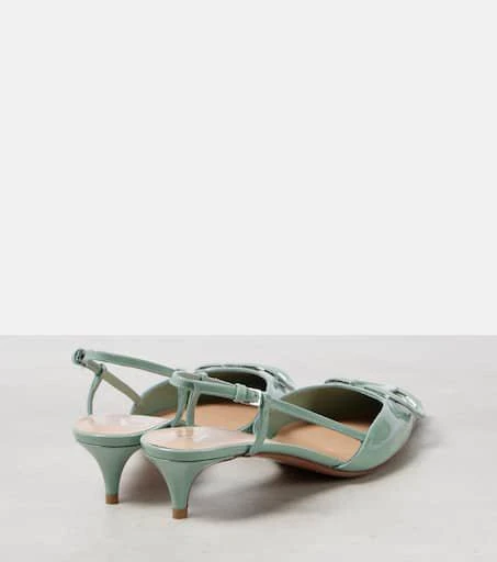 Valentino VLogo Signature 40 leather slingback pumps 2