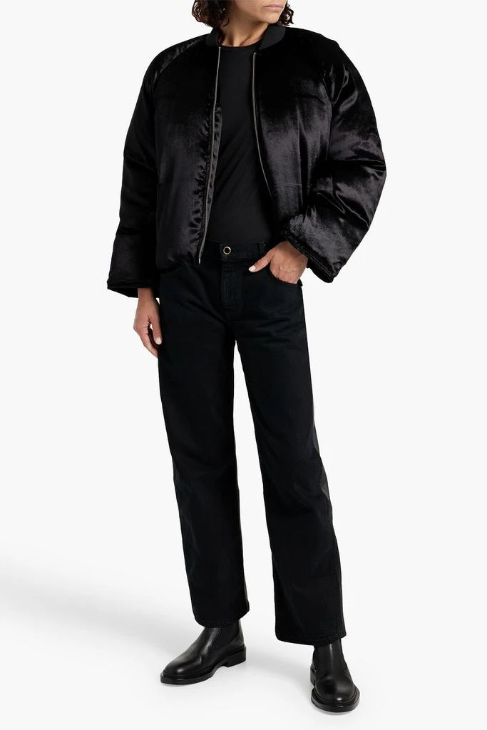 Loulou Studio Lafu oversized velvet bomber jacket 2