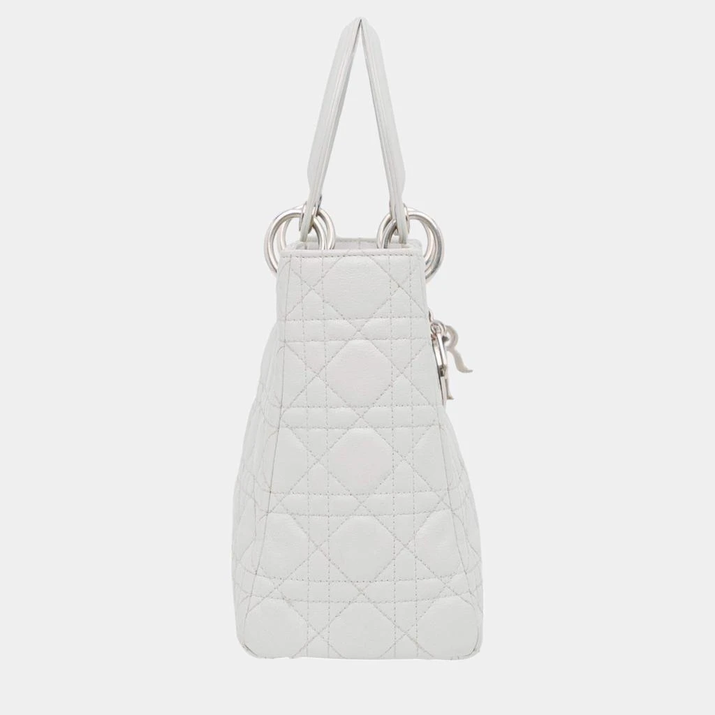 Dior Dior White Medium Lambskin Cannage Lady Dior 10