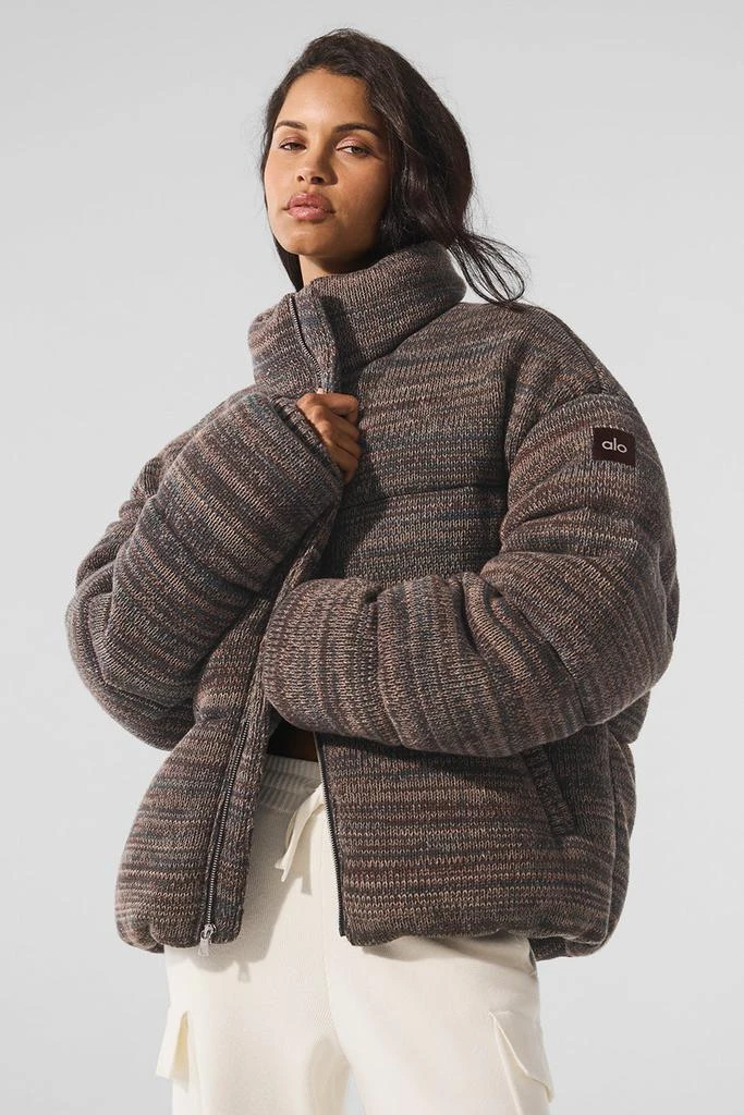 Alo Stage Sweater Puffer - Brown Multi 1