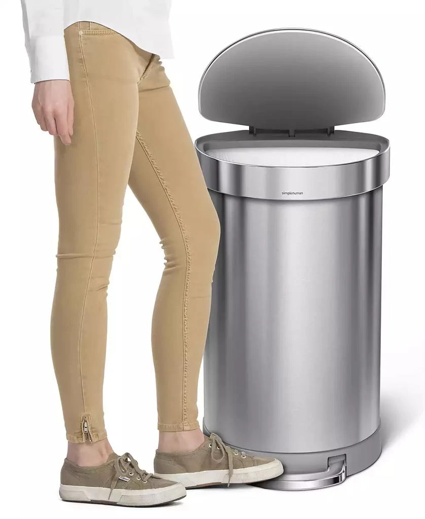 simplehuman 45L Semi-Round Trash Can 6