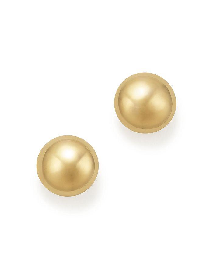 Bloomingdale's 14K Yellow Gold Flat Ball Stud Earrings