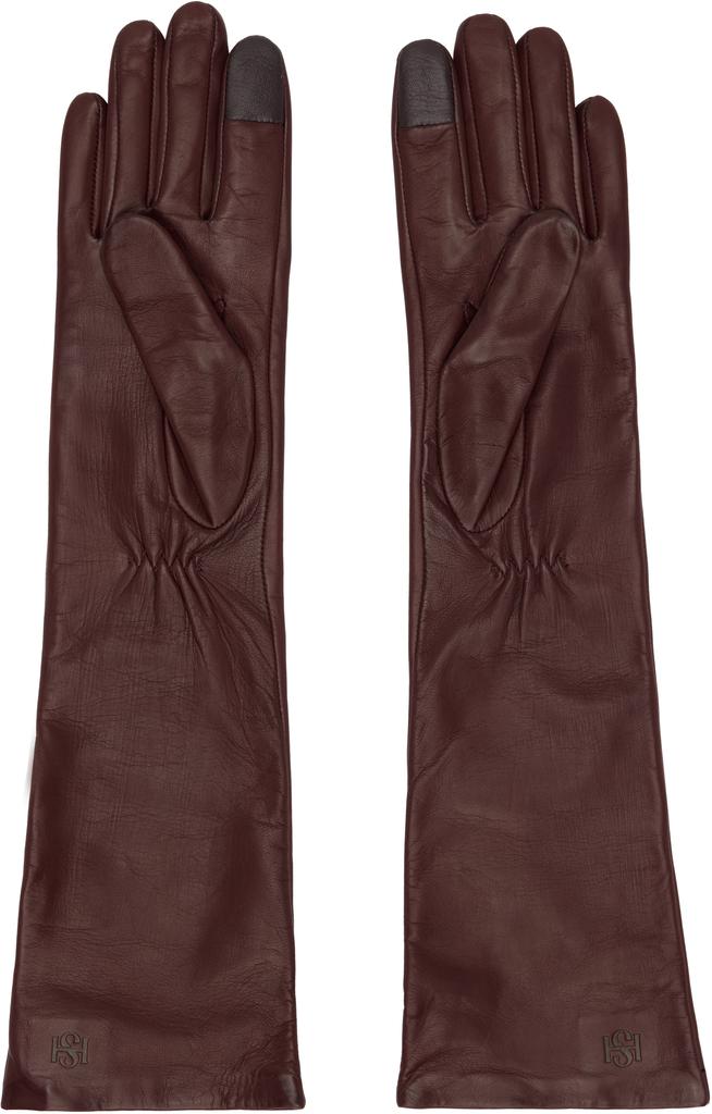 Handsome Stockholm Burgundy Essentials Long Gloves