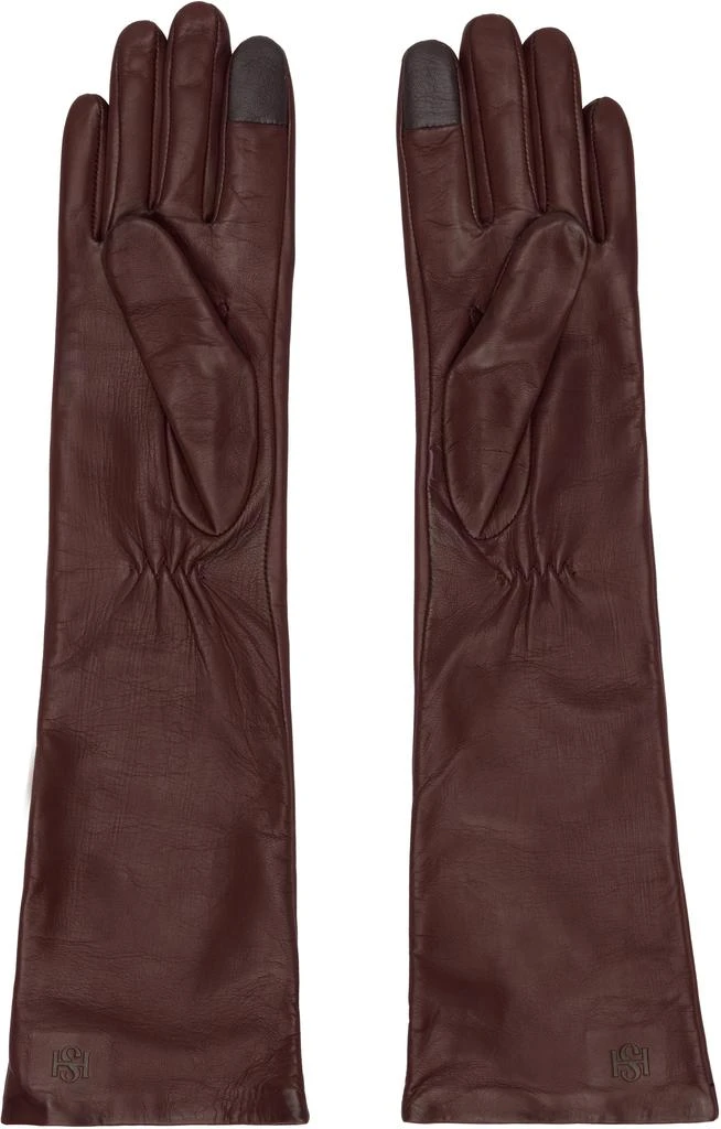Handsome Stockholm Burgundy Essentials Long Gloves 2